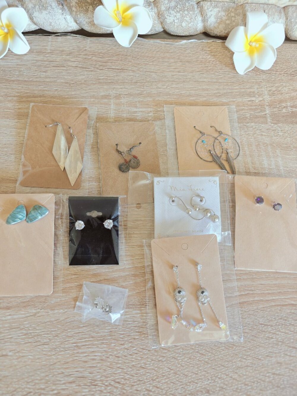 Writing 925 Sterling Silver Earrings Lot 9 Pairs Boho Skull Dreamcatcher CZ